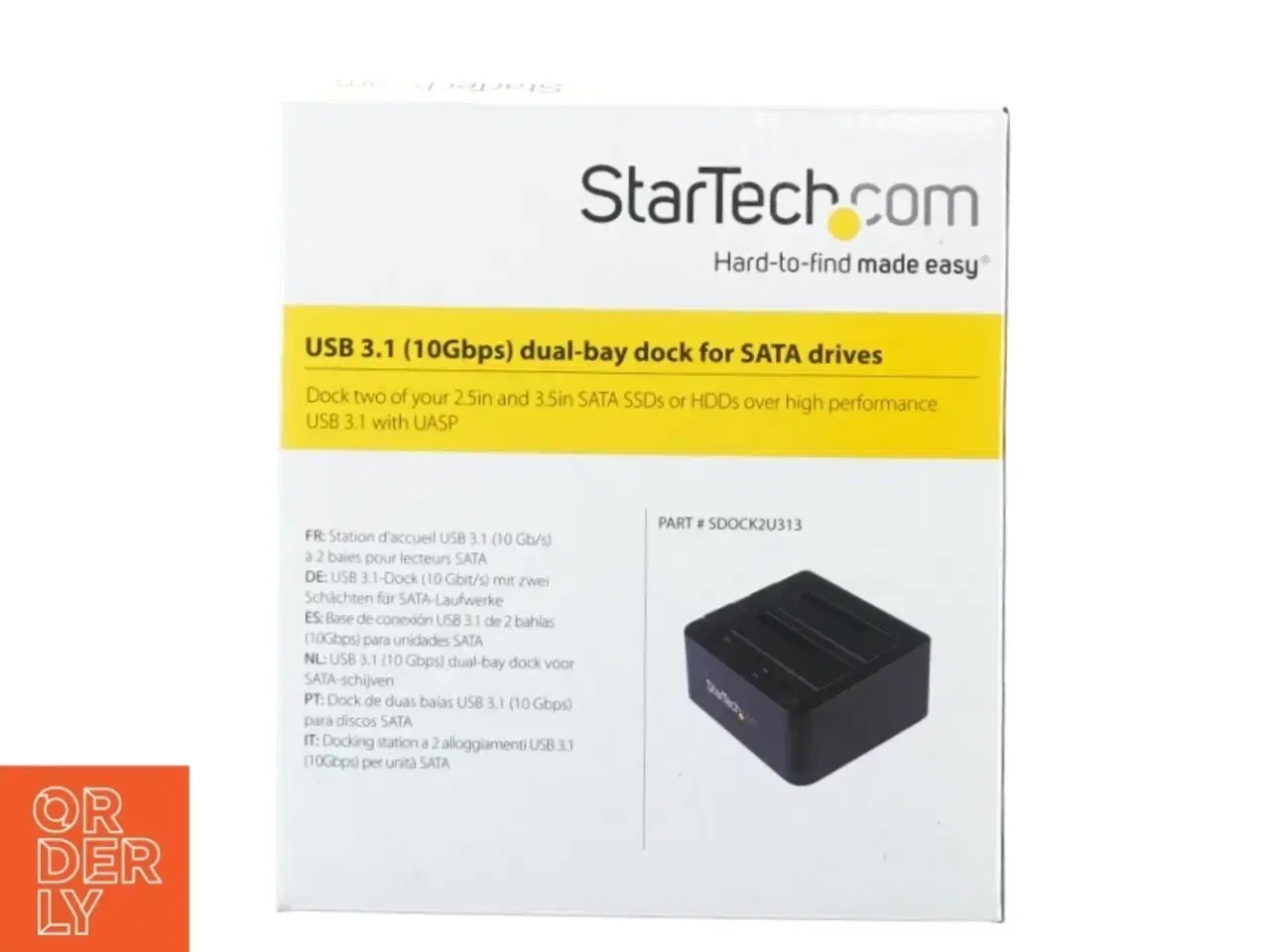 Billede 1 - Startech USB 3.1 dual-bay dock for SATA drives fra Startech (str. 19 x 21 x 12 cm)