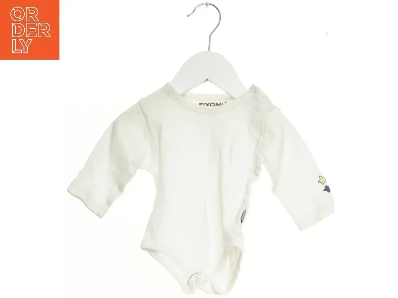 Billede 1 - Hvid Baby Bodystocking med Print fra Fixoni (str. 56)