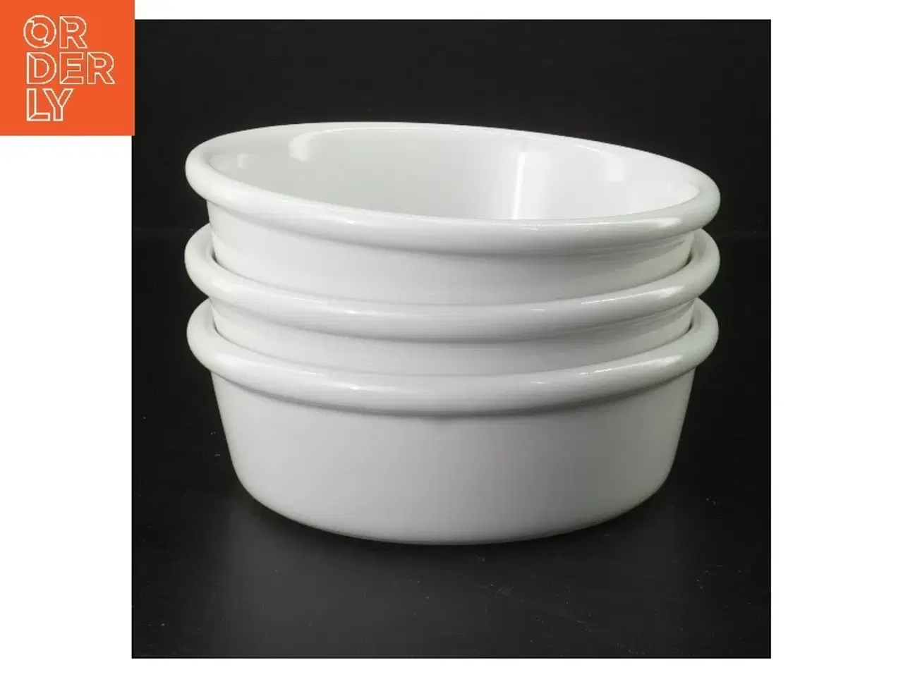 Billede 1 - 3 hvide skåle fra ESLAU DANMARK (str. Ø 17x5 cm)