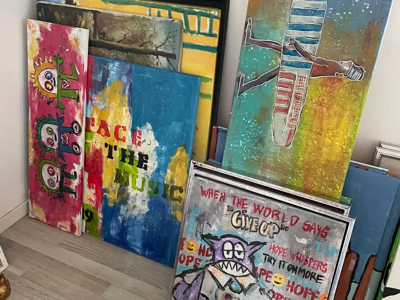 Billede 3 - IKEA lamper samt akryl på lærred