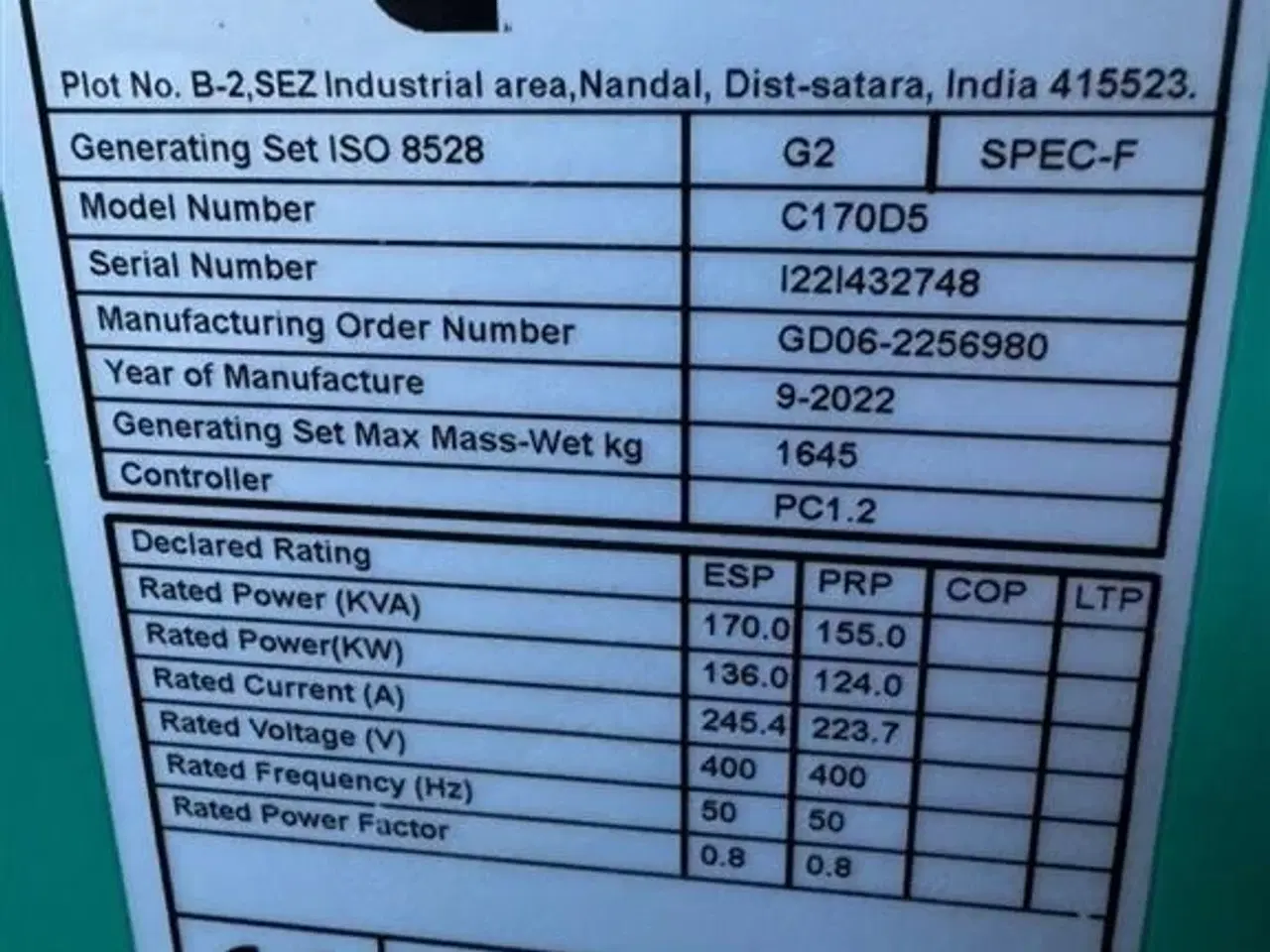 Billede 3 - Cummins 170KvA 6cyl turbo diesel