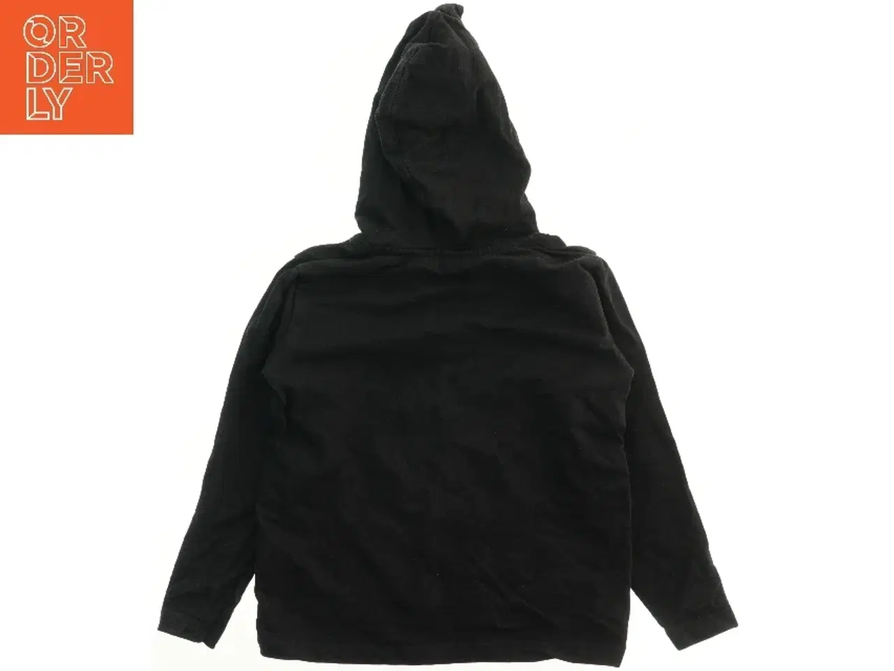 Billede 1 - Sort hættetrøje med edderkop-design fra Mads & Mette (str. 110)