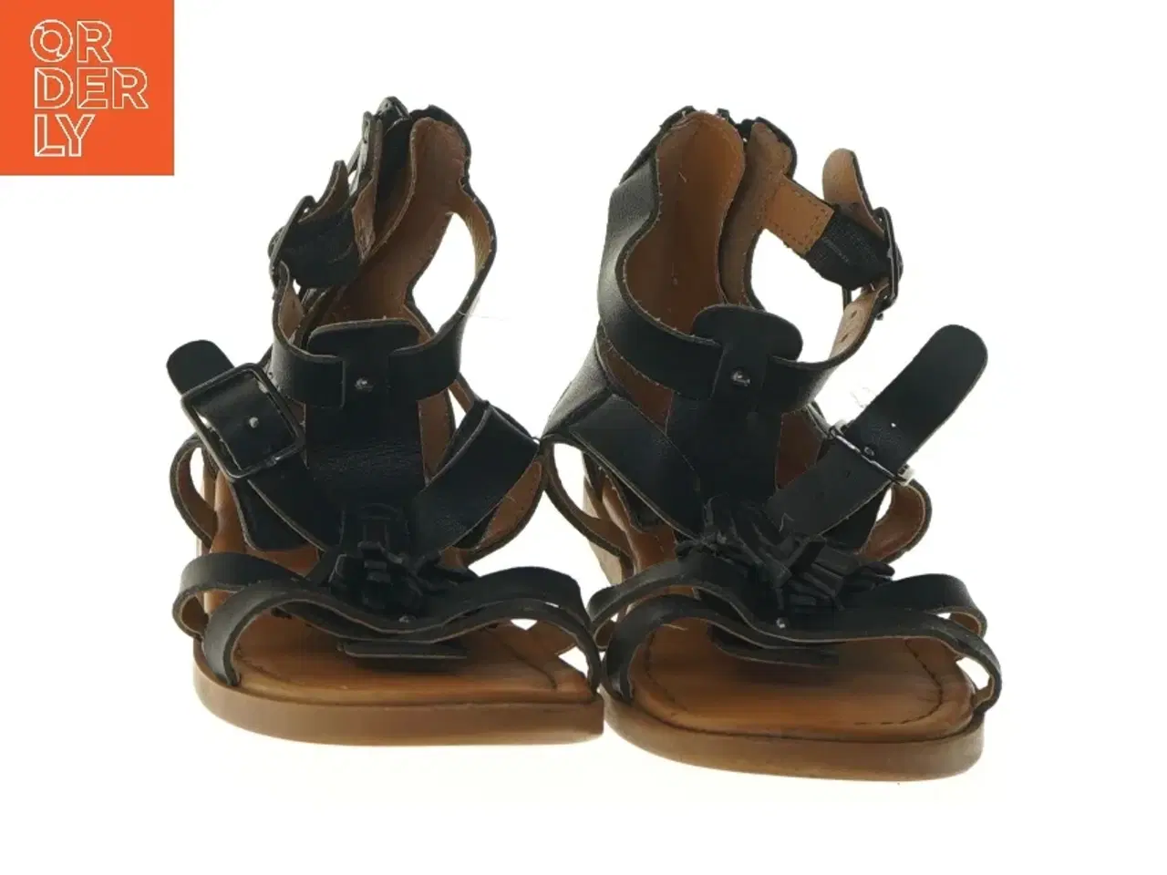 Billede 5 - Sorte lædersandaler str. 31 fra H&M (str. 31 )