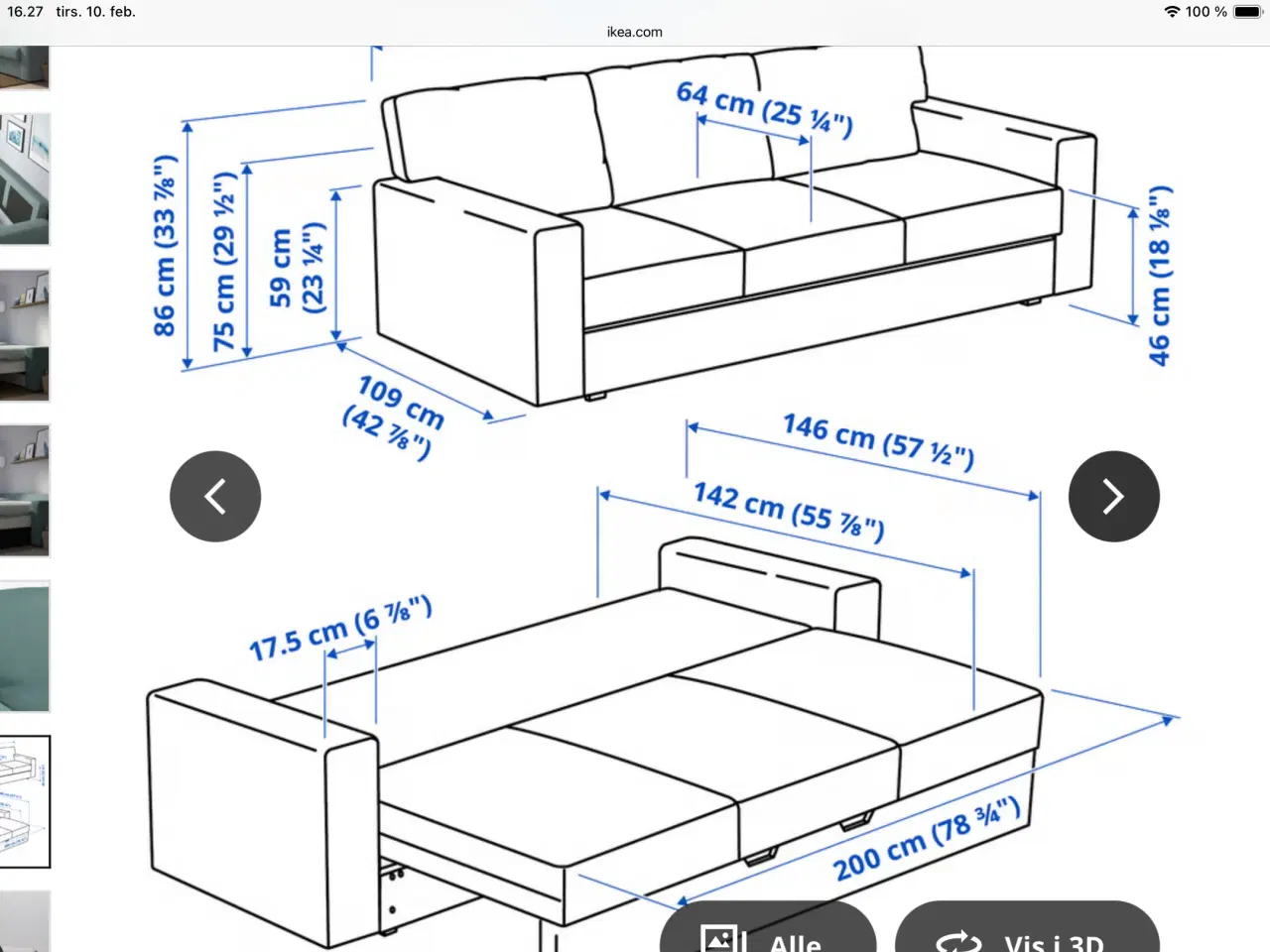 Billede 5 - Ikea sovesofa 