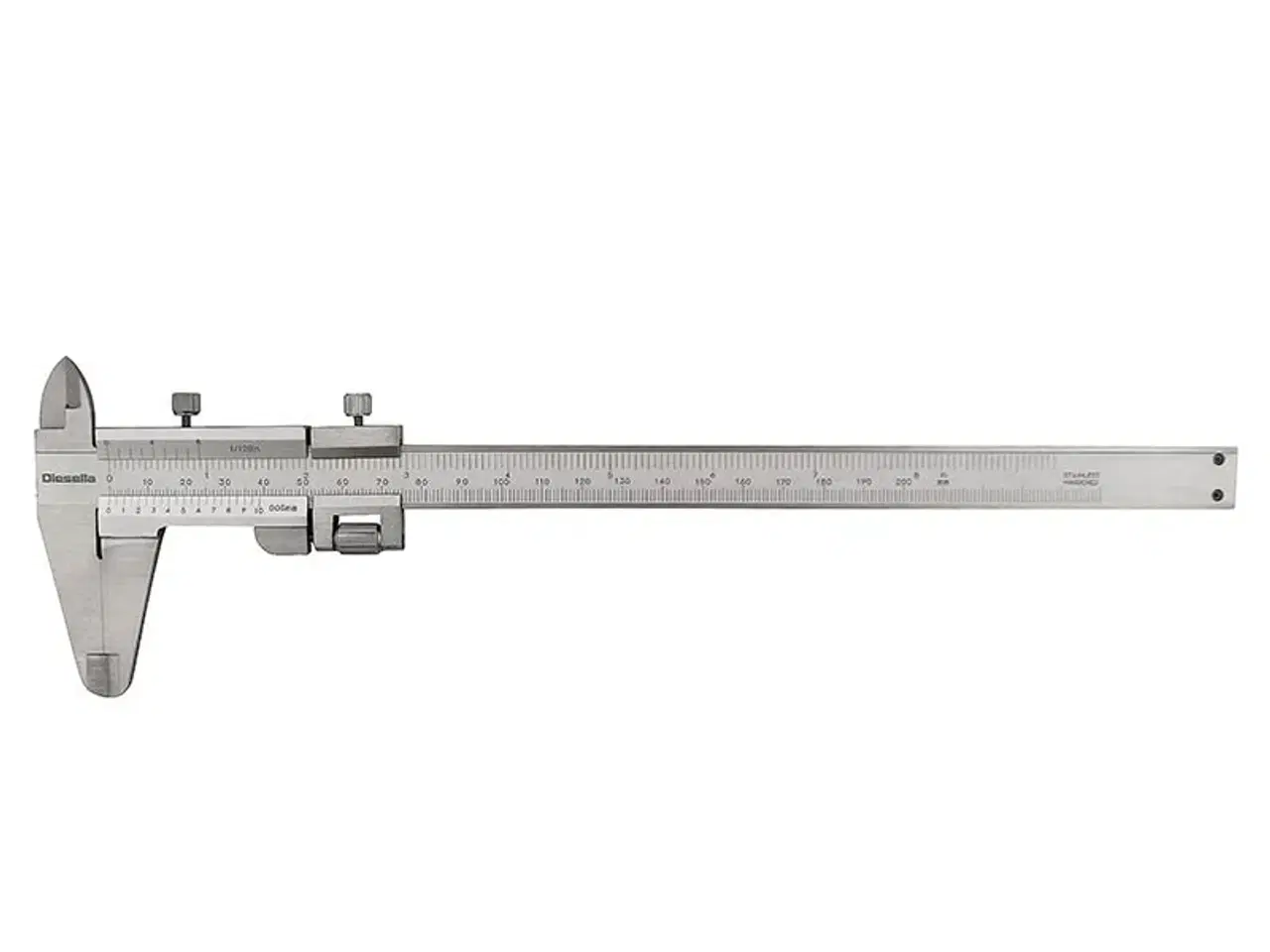 Billede 1 - Skydelære med skruelås 0-200x0,05 mm og 50 mm kæber