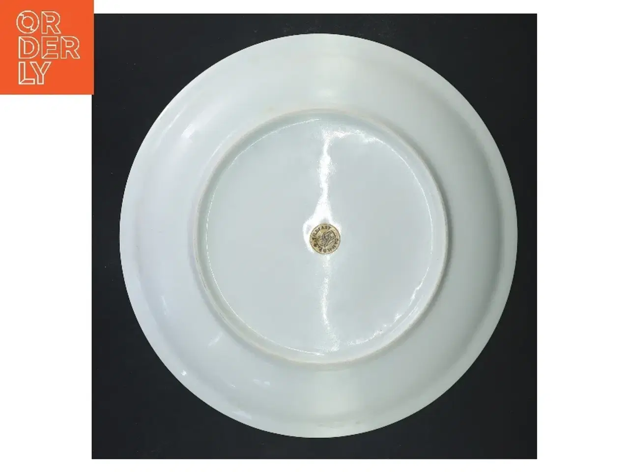 Billede 3 - Tallerken 60lå dråbe med blåt og gråt mønster (str. Ø 24 cm)