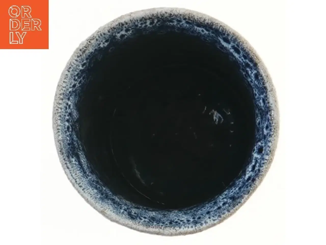 Billede 2 - Retro vase med rød og grå striber (str. Ø 10 cm længde 15 cm)