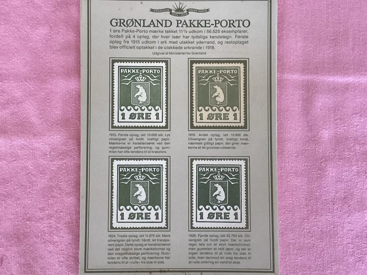 Billede 3 - Grønlandsk pakkeporto genoptryk