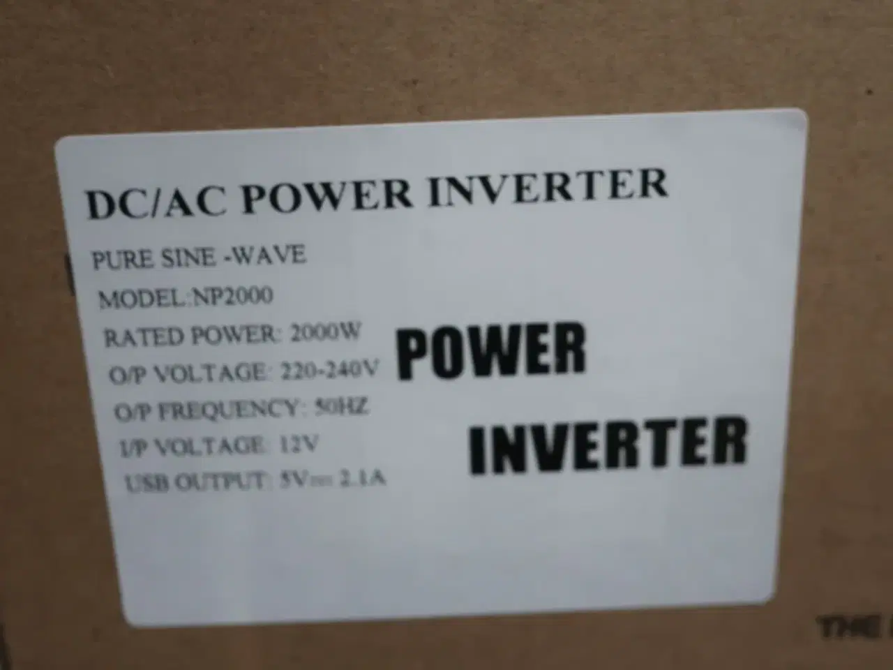 Billede 1 - Inverter GREEN ENERGY Pure Sine Wave DC/AC Power 2000W