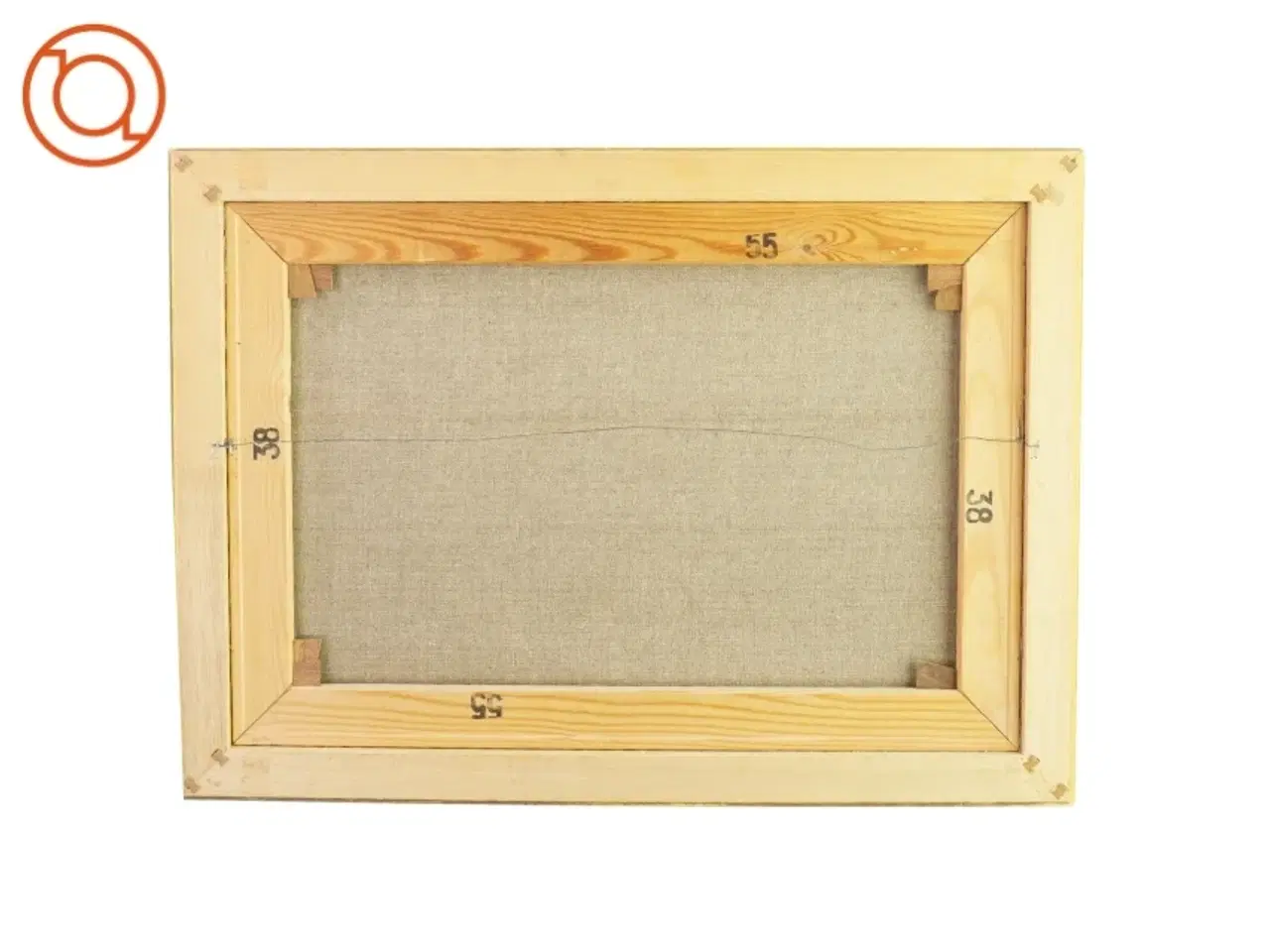 Billede 2 - Maleri i ramme natur billede  Ukendt (str. LB:62,5x46cm)