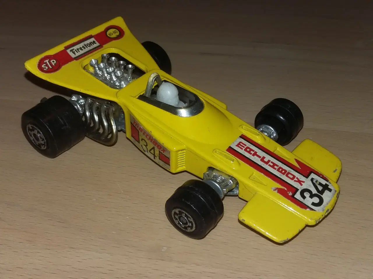 Billede 1 - Matchbox Speed Kings gul Formel racer