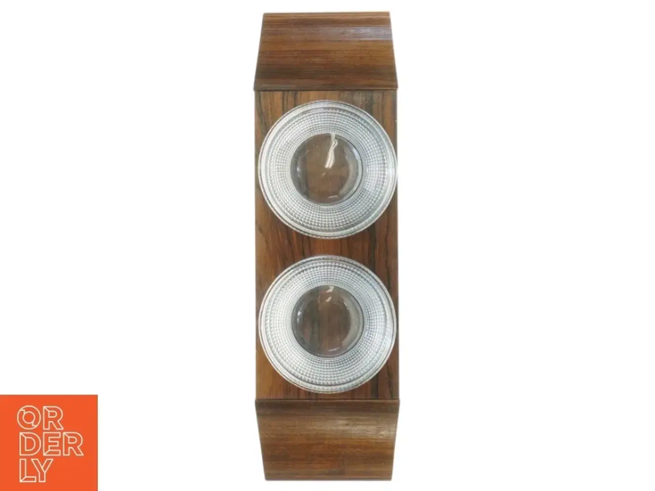 Billede 4 - Palisander Serveringsbakke med glas skåle (str. 38 x 11,5 cm)