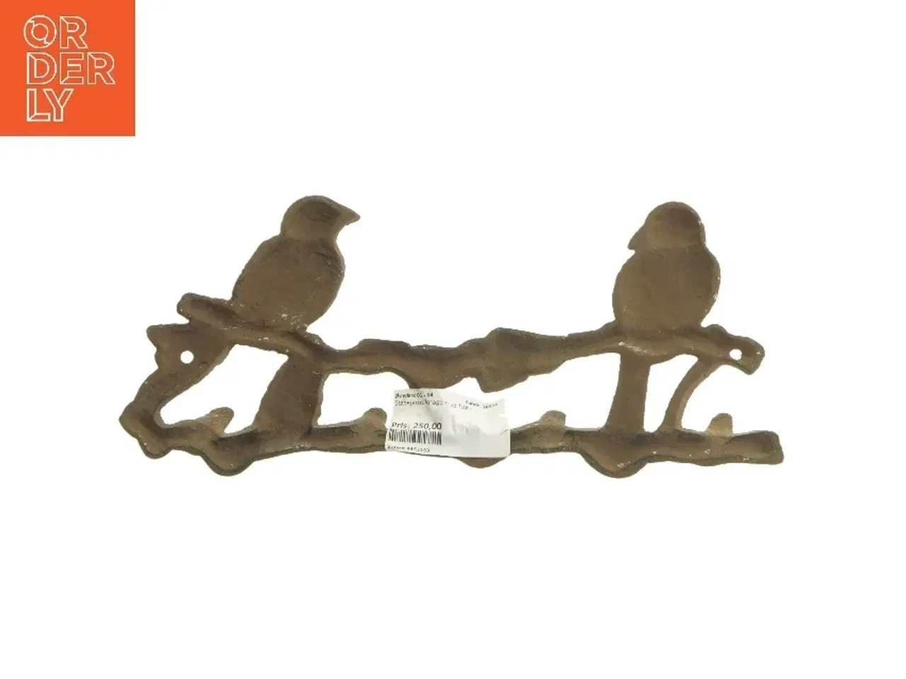 Billede 3 - Antik knagerække i jern (str. 30x13 cm)