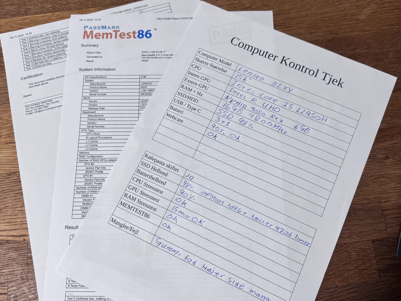 Billede 3 - Lenovo 82XV Nvidia 4050 RTX 6 GB - 16 GB Ram