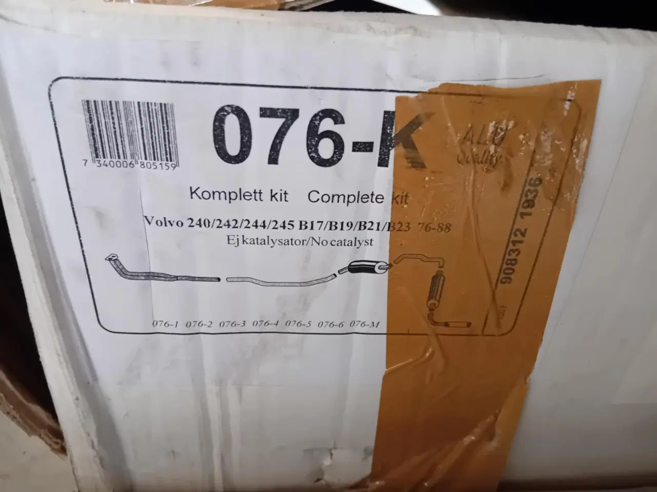 Billede 2 - Komplet sæt udstødningsrør en B20 til en Volvo 140