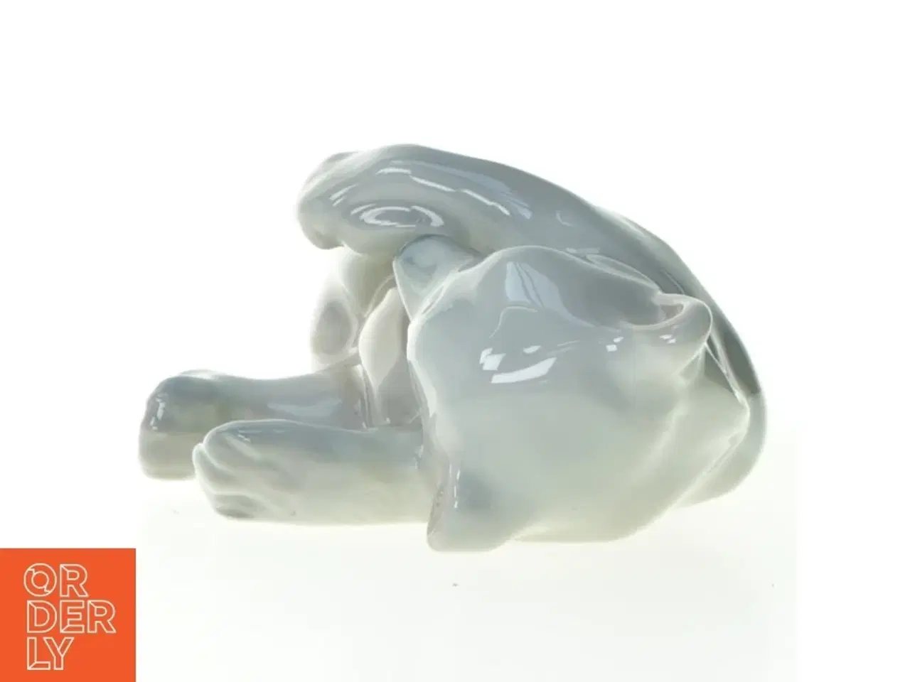 Billede 6 - Liggende isbjørn fra Royal Copenhagen (str. 12 x 9 cm)