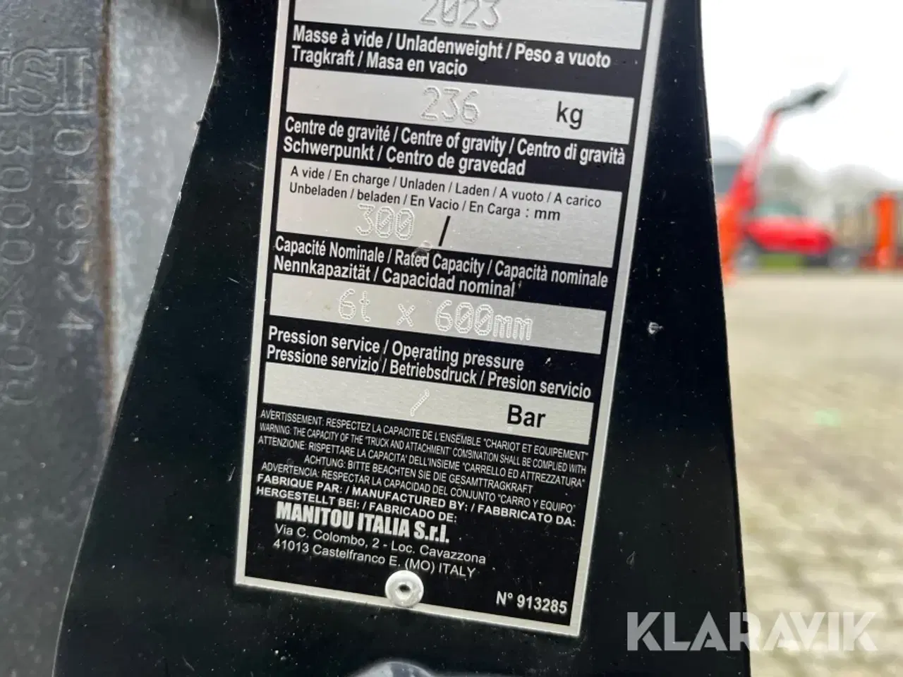 Billede 7 - Pallegafler Manitou CAF