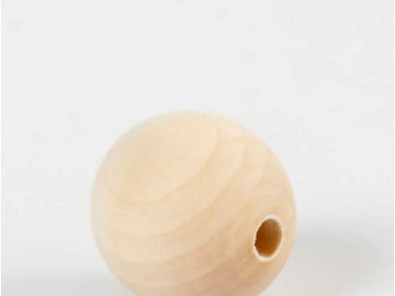 Billede 1 - Ubehandlede træperler 30 mm - 4 stk. til DIY