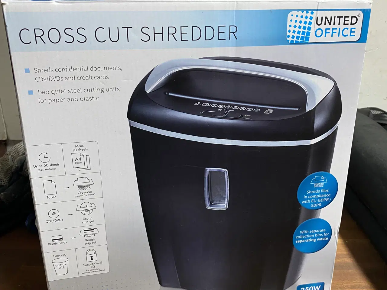 Billede 1 - Cross cut Shredder (kryds makulering)