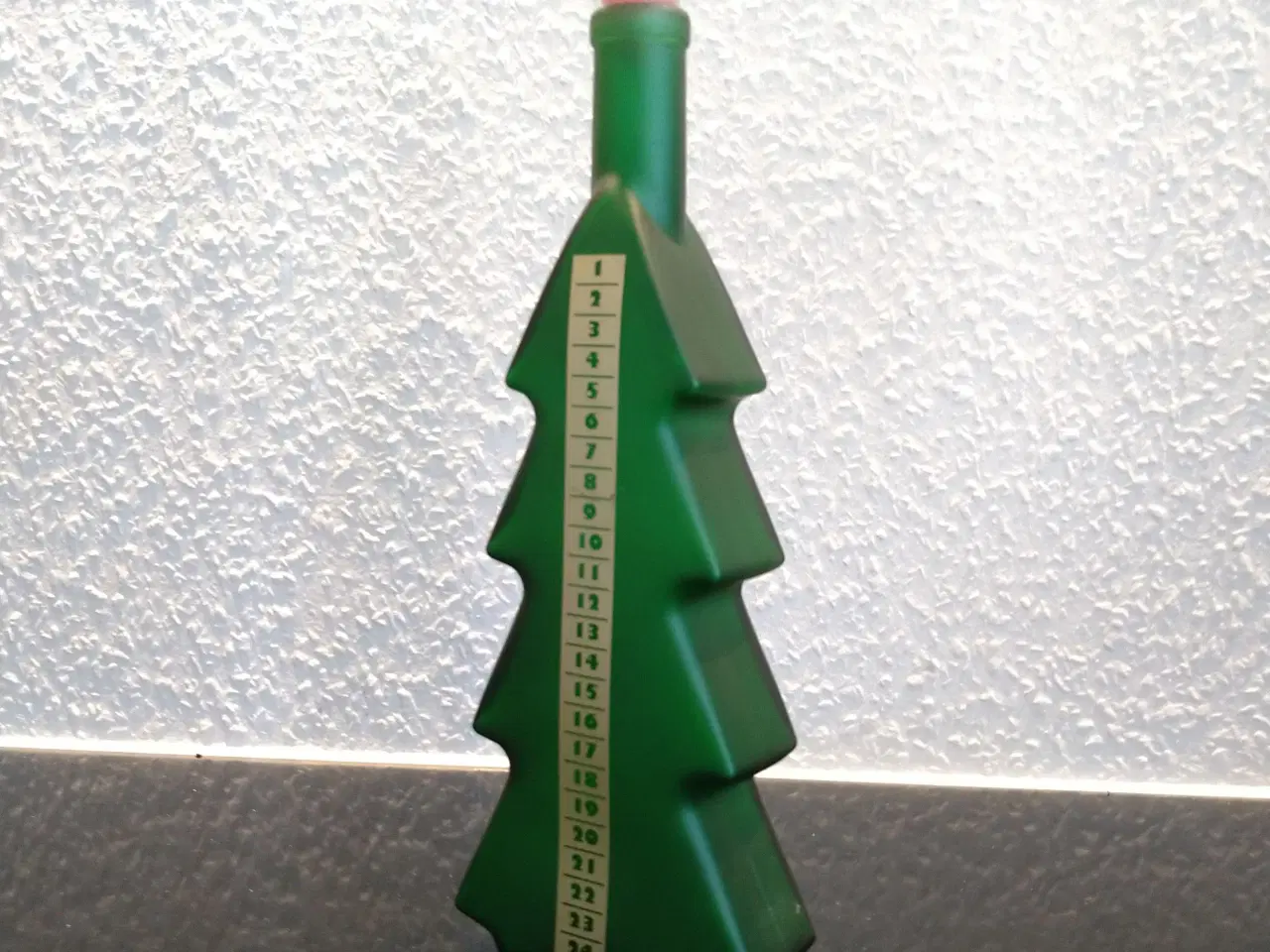 Billede 1 - Juletræs glasflaske til snaps eller portvin 
