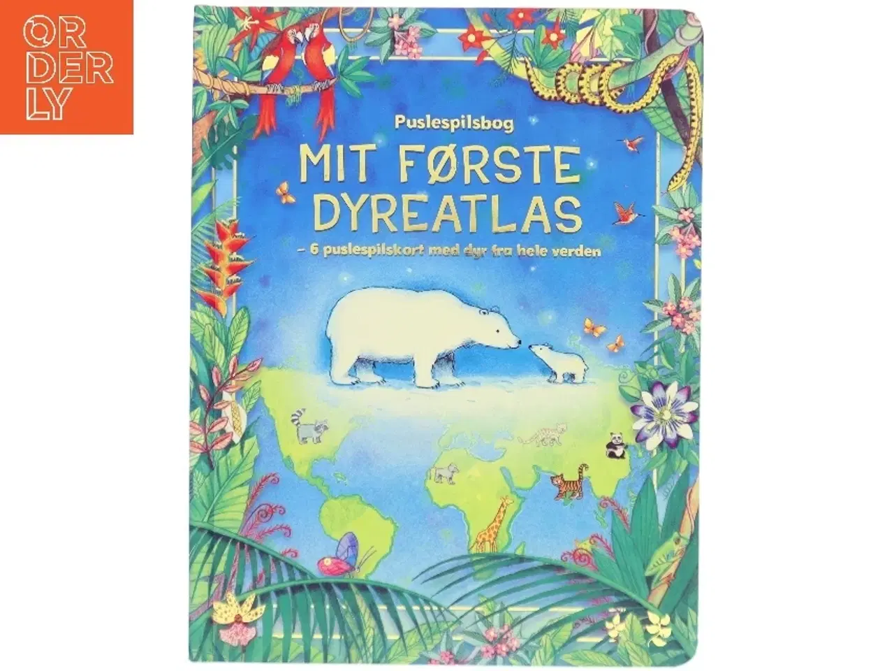 Billede 1 - Mit første dyreatlas : 6 puslespilskort med dyr fra hele verden (Bog)