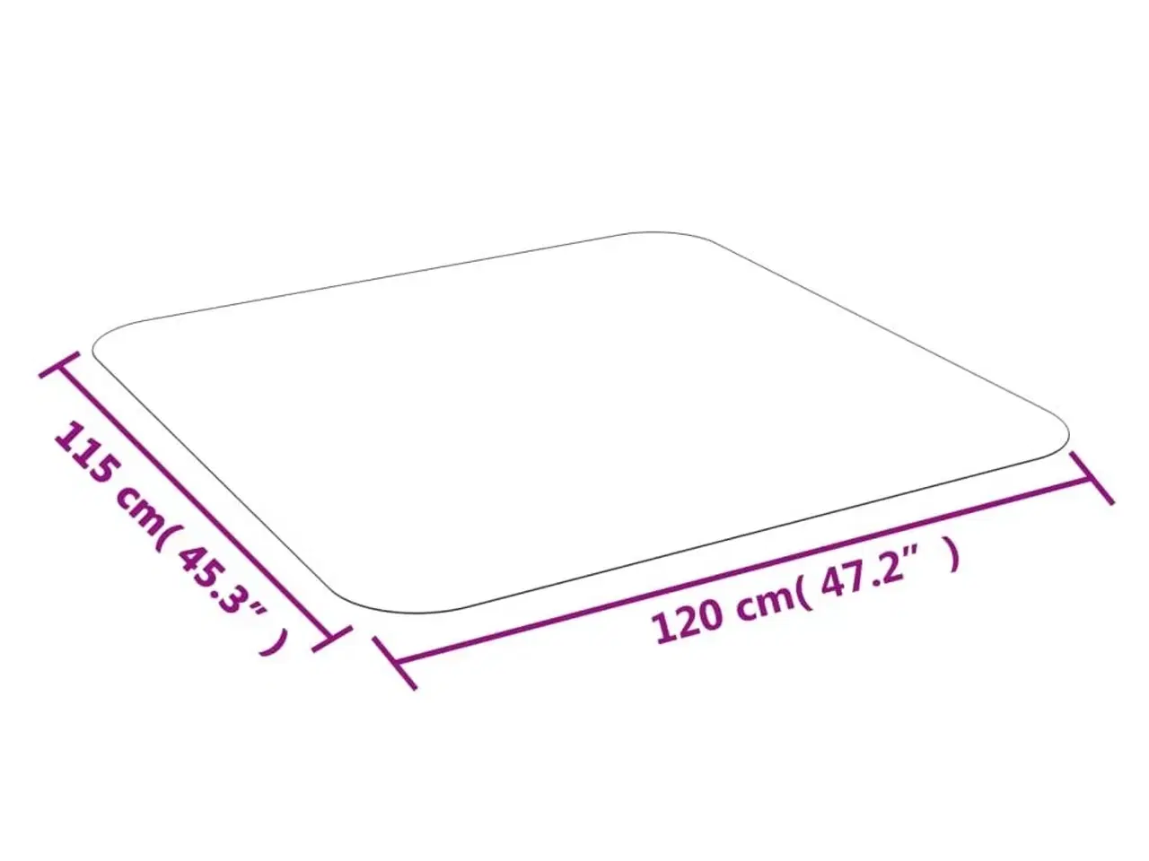 Billede 6 - Stoleunderlag til laminat eller tæppe 120x115 cm PVC