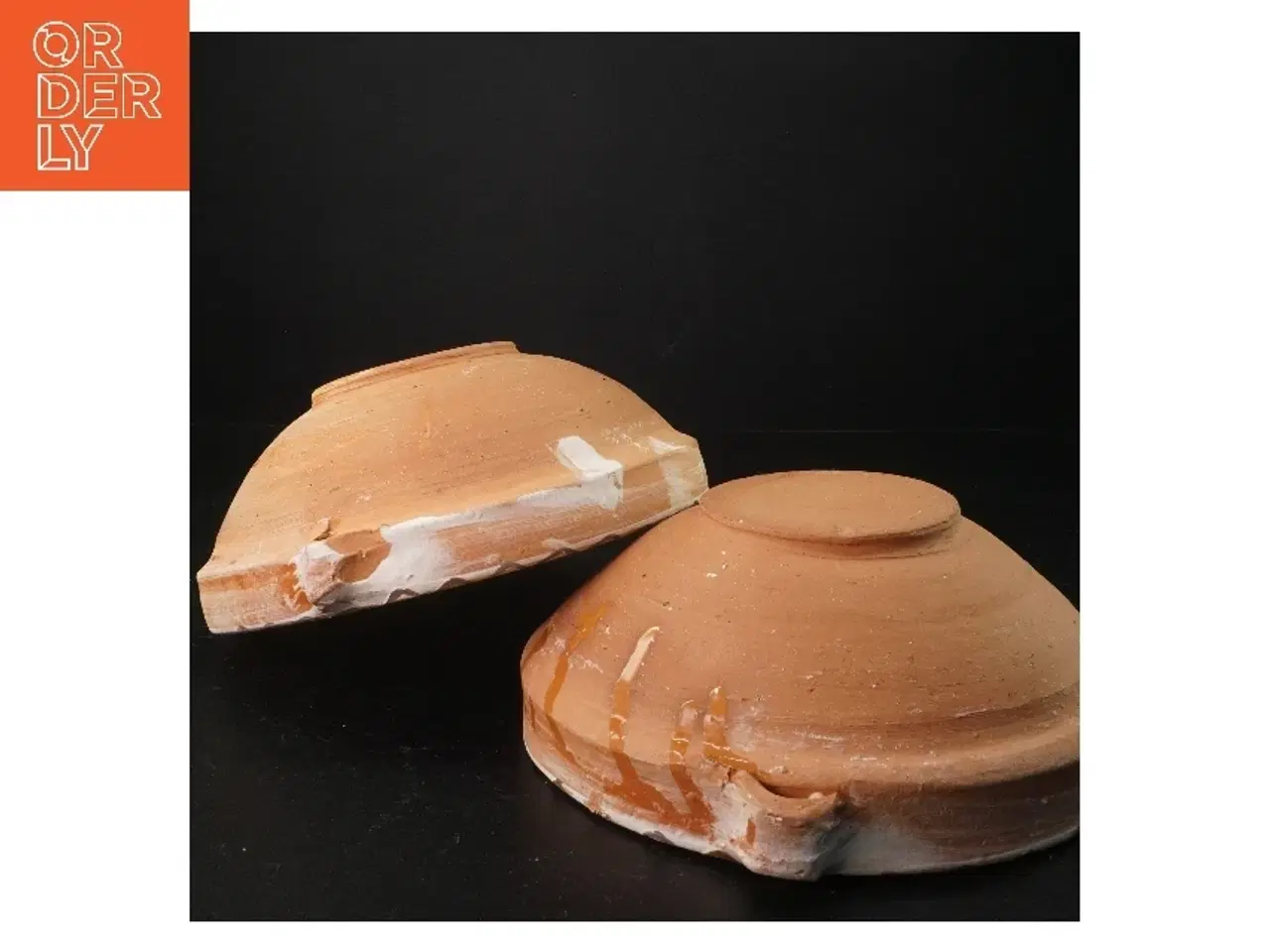 Billede 2 - Håndlavet lerskåle (str. 24 x 7 cm)