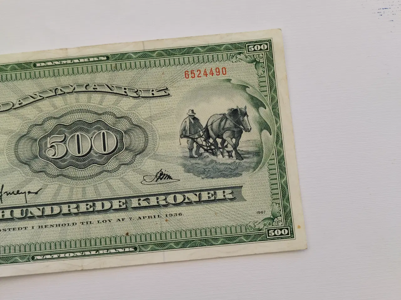 Billede 1 - Plovmand. 500 Hundrede Kroner. 1967