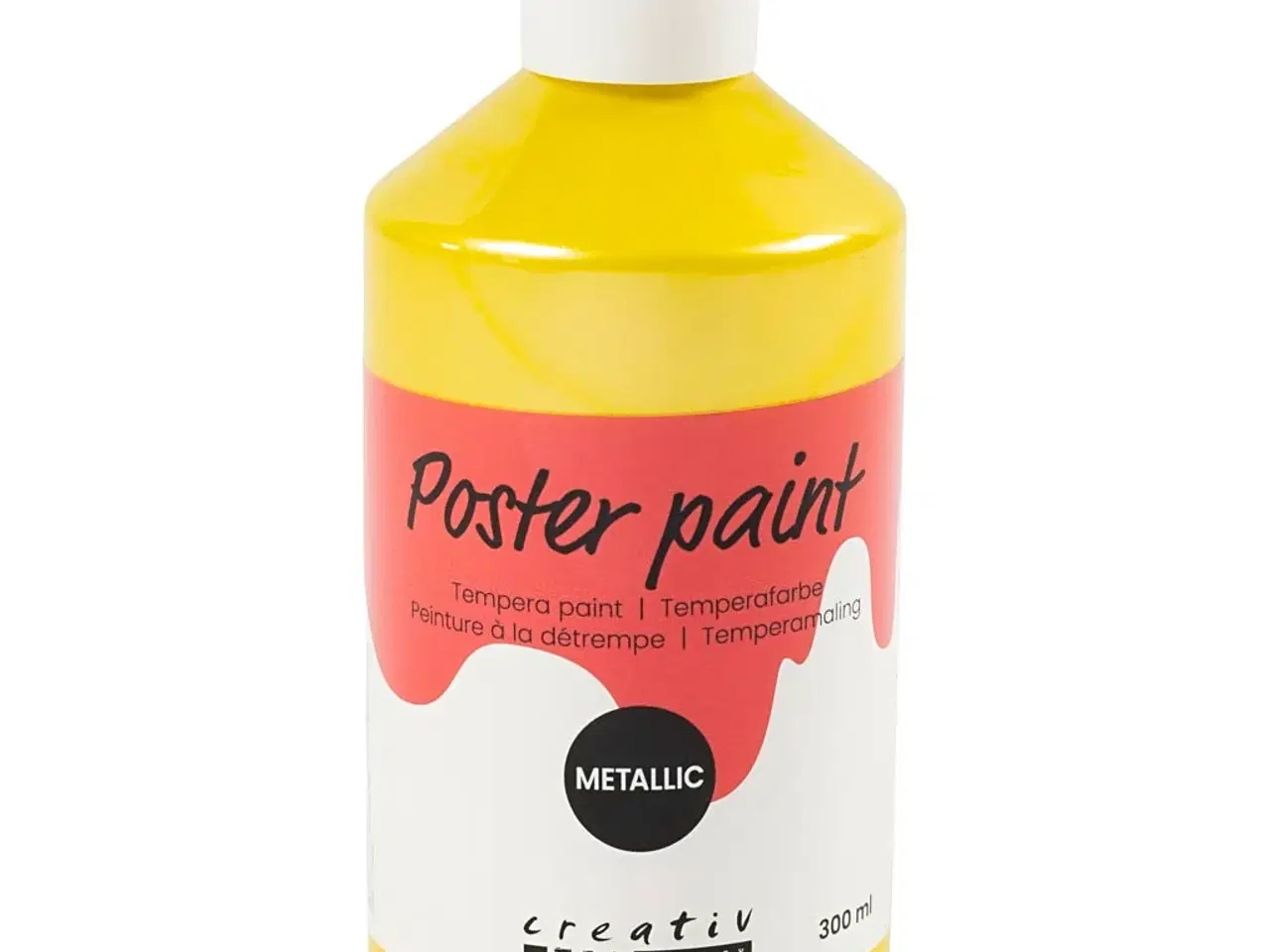 Billede 1 - Gul Metallic Temperamaling 300ml - Kreativitet i Glans