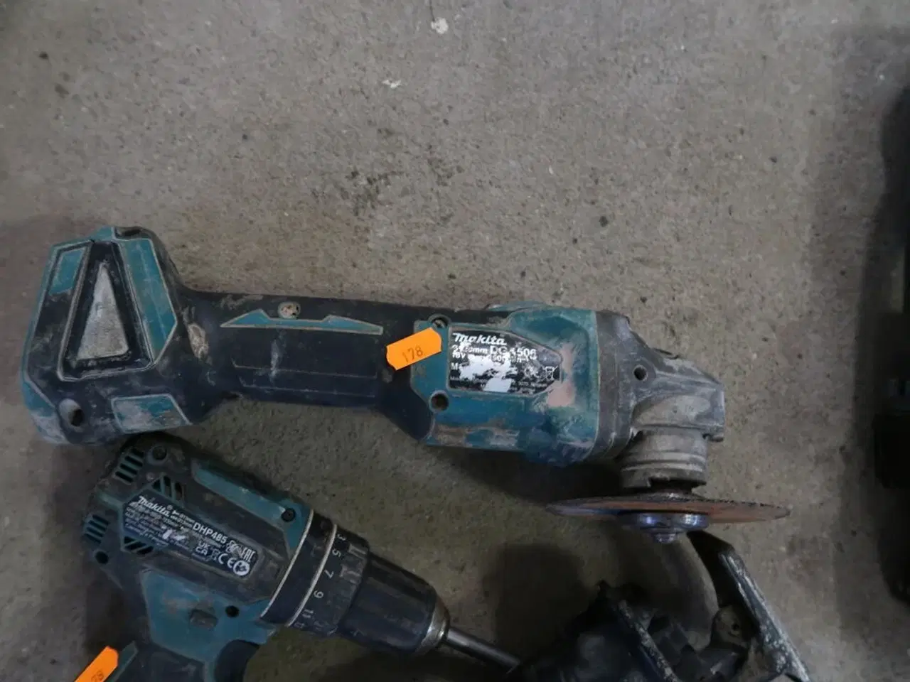 Billede 3 - 3 stk. akku håndværktøj MAKITA DHP485, DGA506, DJR187