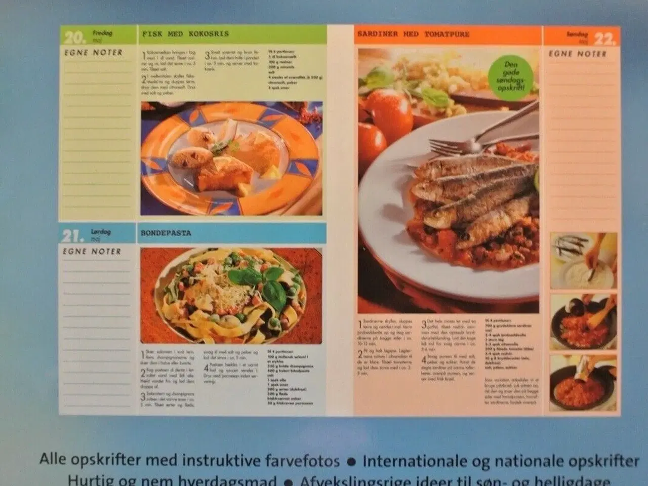 Billede 2 - dagens ret opskriftkalender 2005 med 365 opskrifte