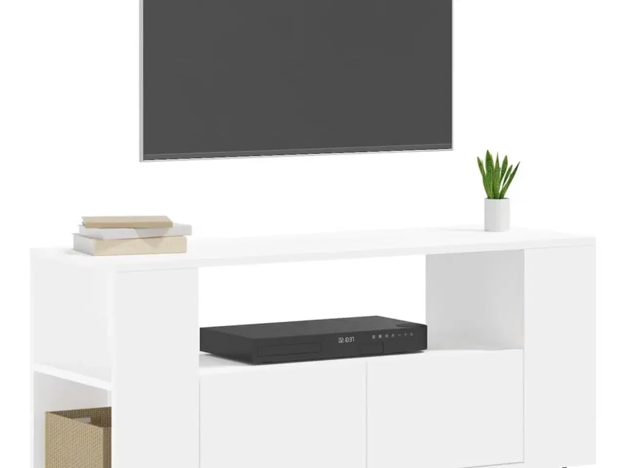 Billede 3 - Tv-bord 102x34,5x43 cm konstrueret træ hvid