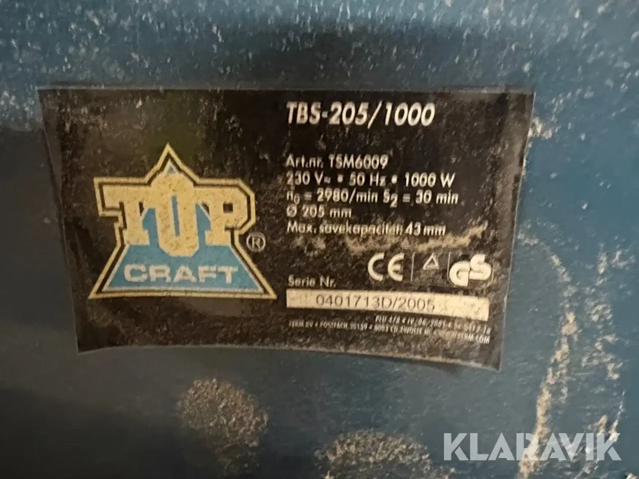 Billede 8 - BordSav TUP craft TBS-205/1000