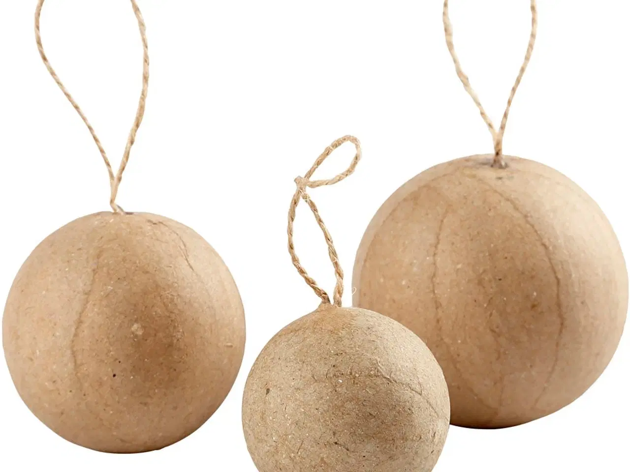Billede 1 - Kugler i papmache, diam. 4+5+6 cm, 6stk./ 1 pk.