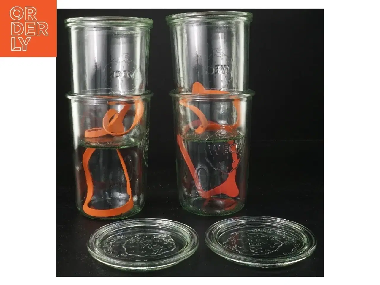 Billede 2 - 4 Sylteglas med låg fra Weck (str. 10x15 cm)