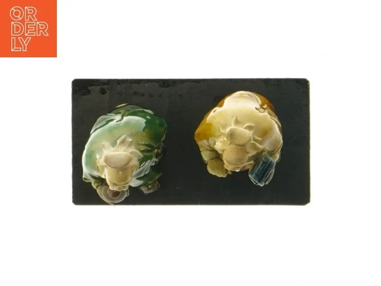 Billede 4 - Keramiske figurer af to vise mænd (str. 9 cm)