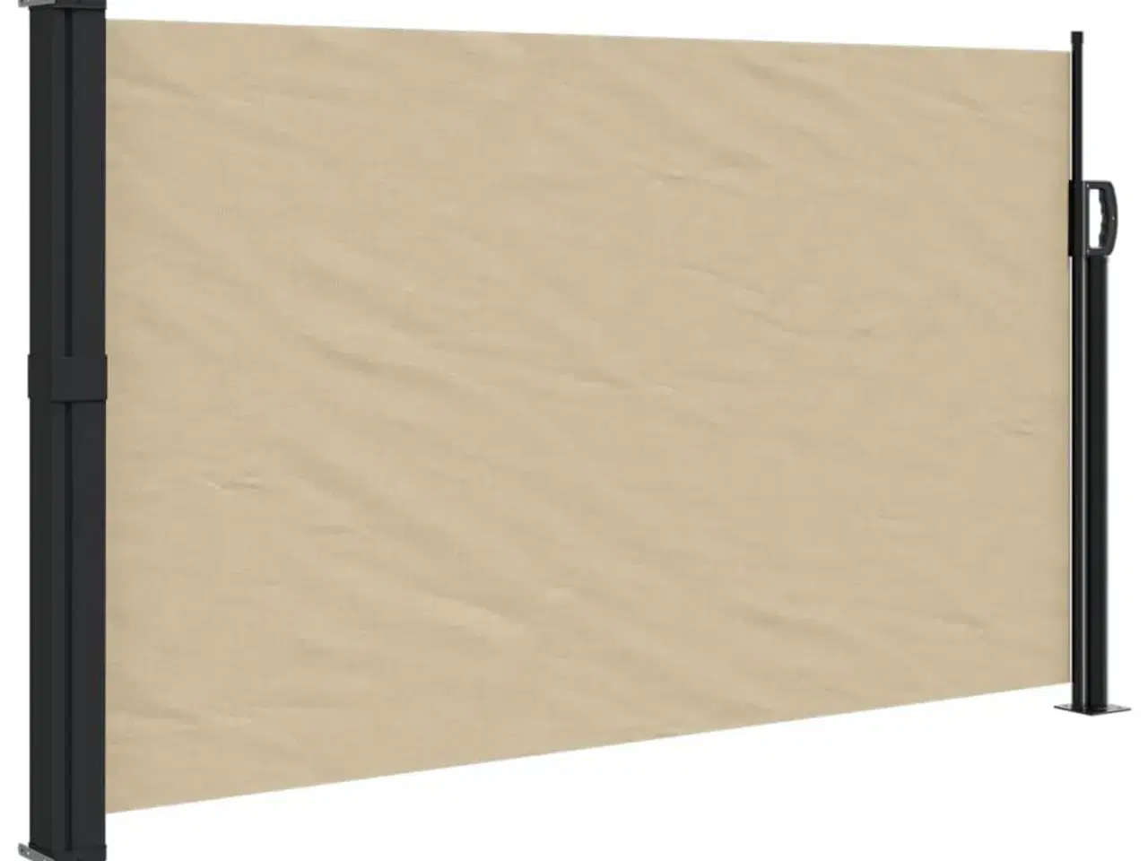 Billede 2 - Sammenrullelig sidemarkise 120x500 cm beige