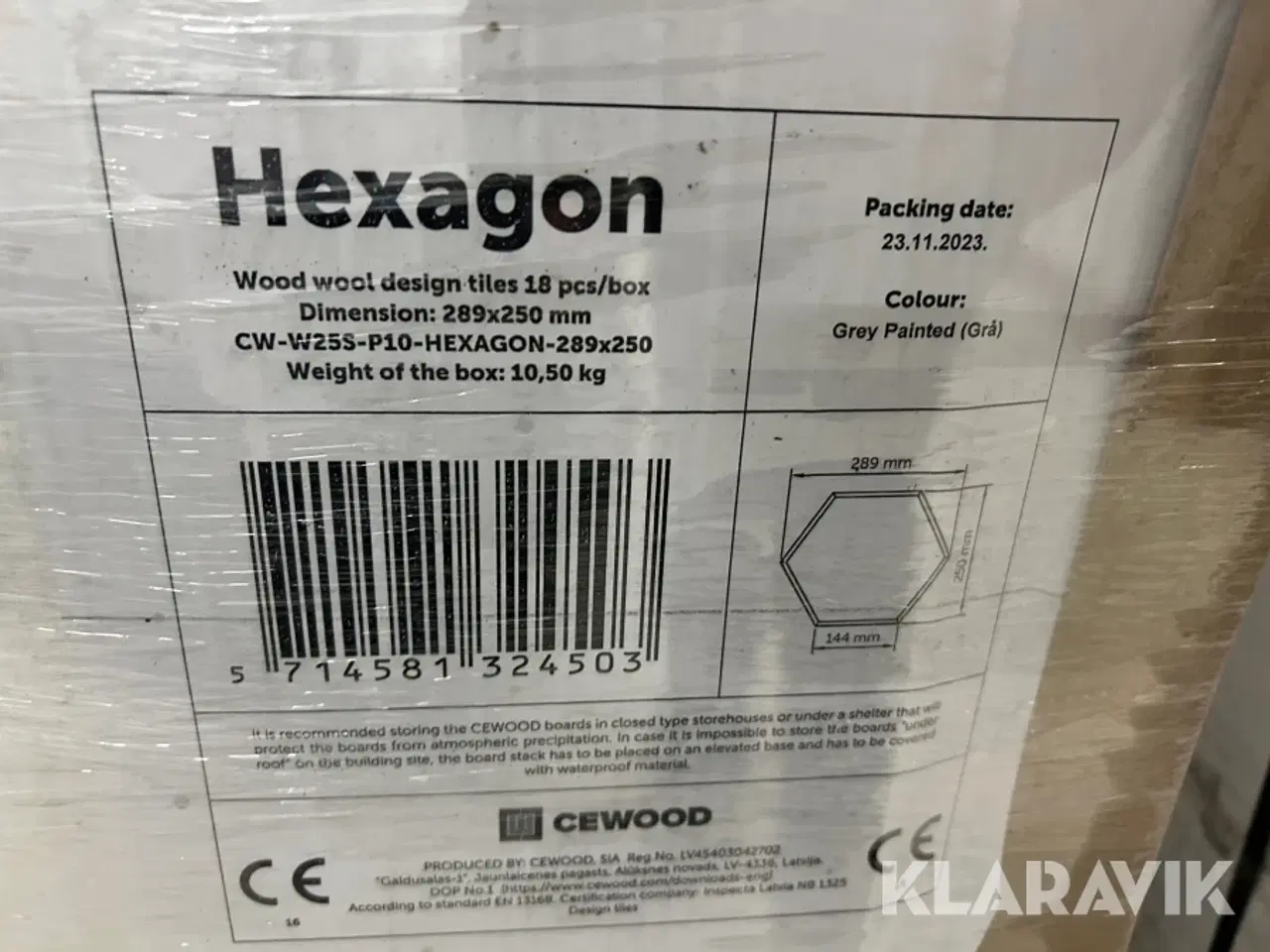 Billede 10 - Træbeton plader Fibrotech Hexagon 216 styk