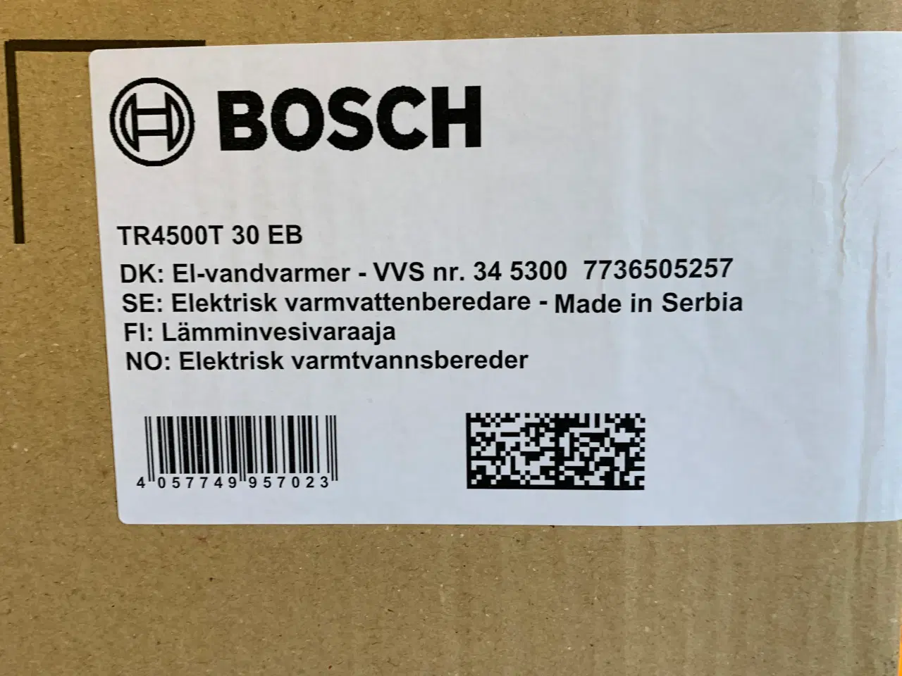 Billede 4 - Elvandvarmer Bosch TR4500T 30EB
