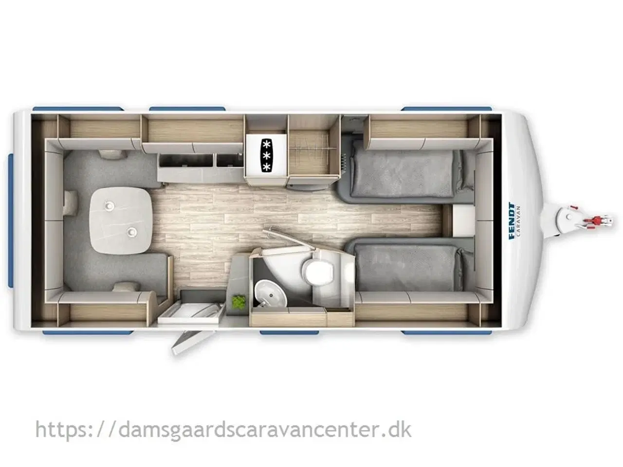 Billede 8 - 2026 - Fendt Bianco Selection 515 SG Enkeltsenge-Lamel-Gulvtemp.-Sengemiljø