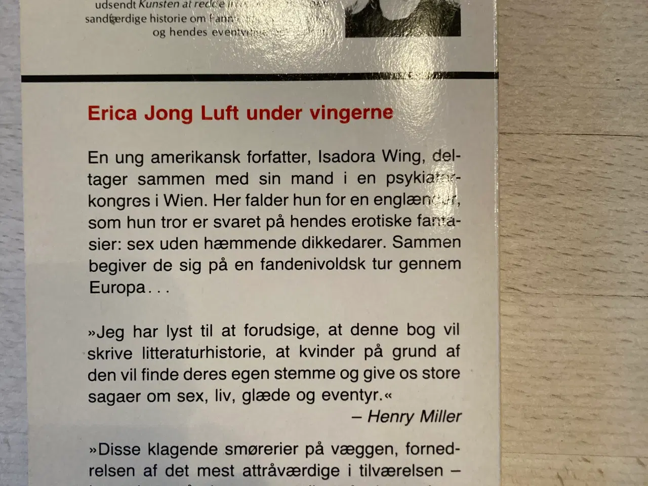 Billede 2 - Luft under vingerne, Erica Jong