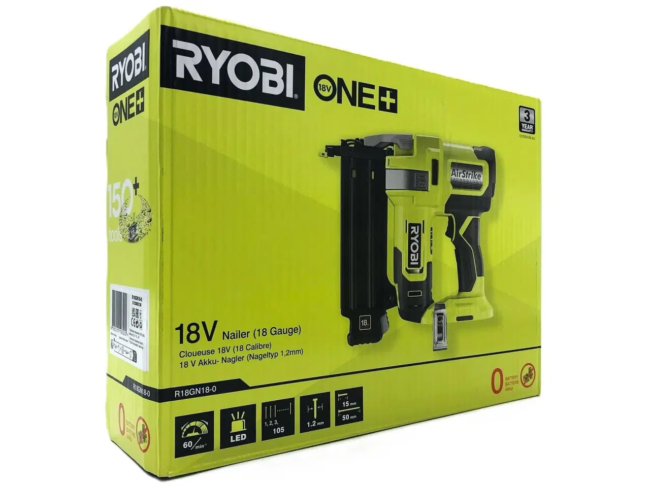 Billede 1 - Dykkerpistol 18V Ryobi ONE+ R18GN18-0 – uden batteri og lader