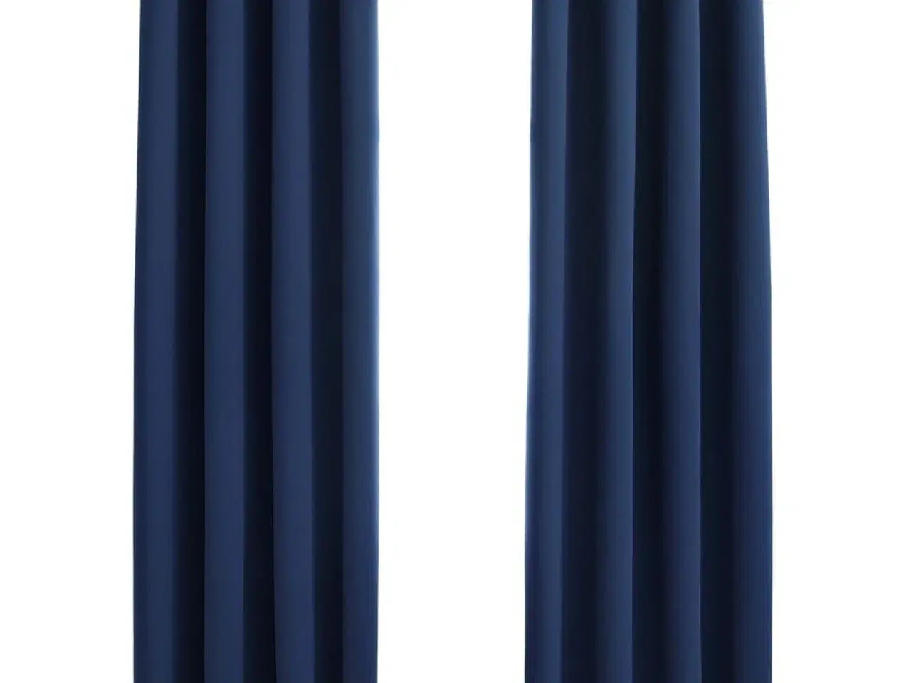 Billede 2 - Mørklægningsgardiner 2 stk. med metalringe 140 x 225 cm blå