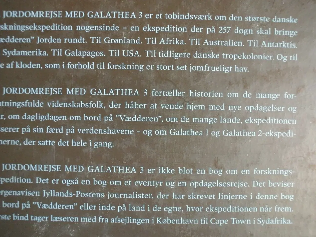 Billede 3 - på jordomrejse med galathea 3 1-2, af søren flott 