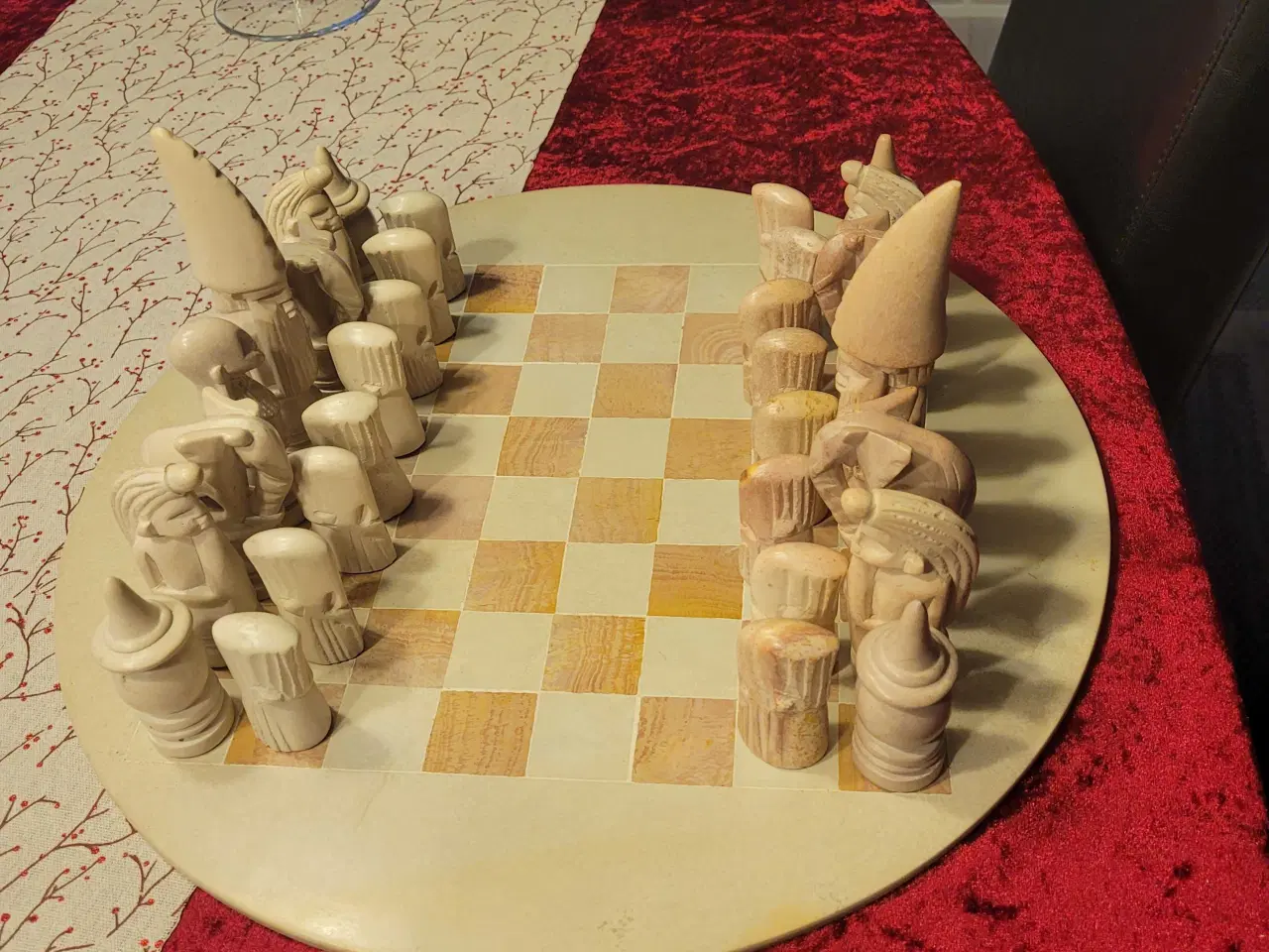 Billede 2 - Afrikansk fedtstens skakbræt