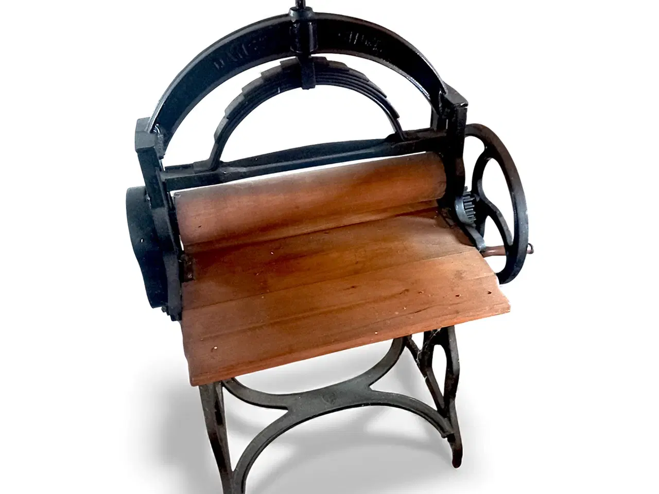 Billede 3 - Stor antik tøjrulle i støbejern og træ