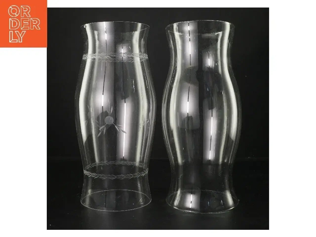 Billede 1 - To Stormglas til stearinlys  (str. 30 cm)