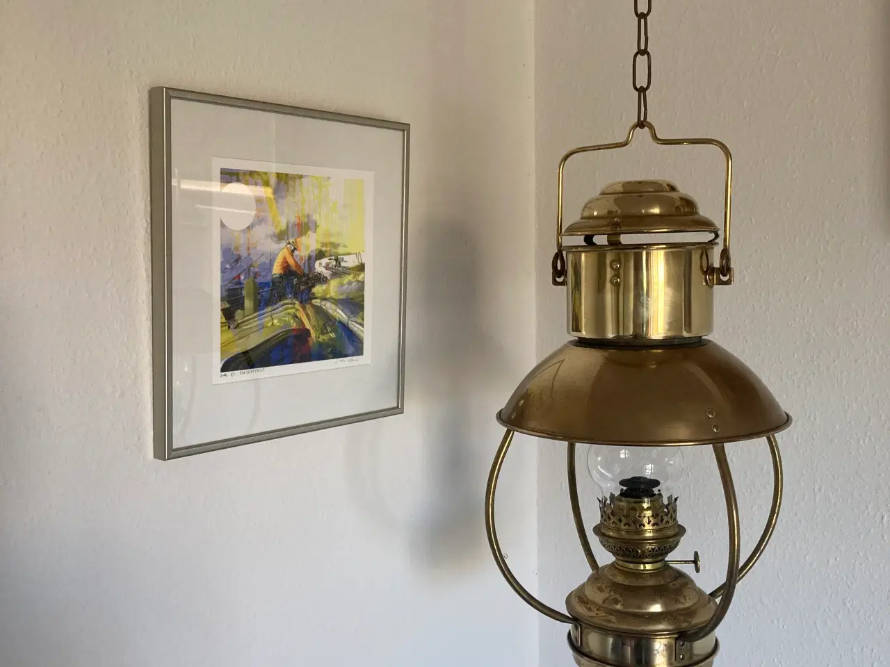 Billede 1 - Skibs lampe messing