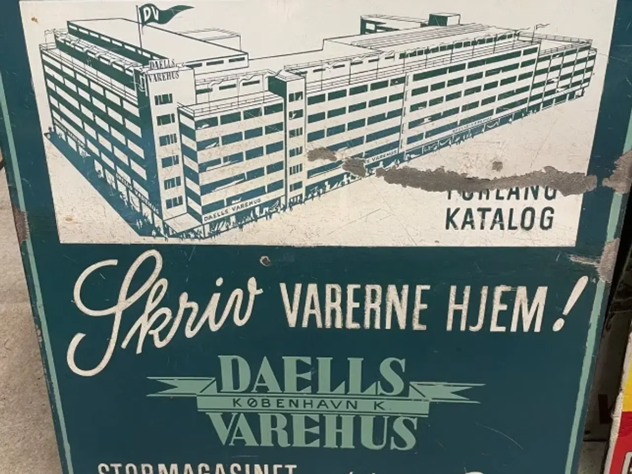 Billede 1 - Emaljeskilt stationsskilt 60x60 daells varehus