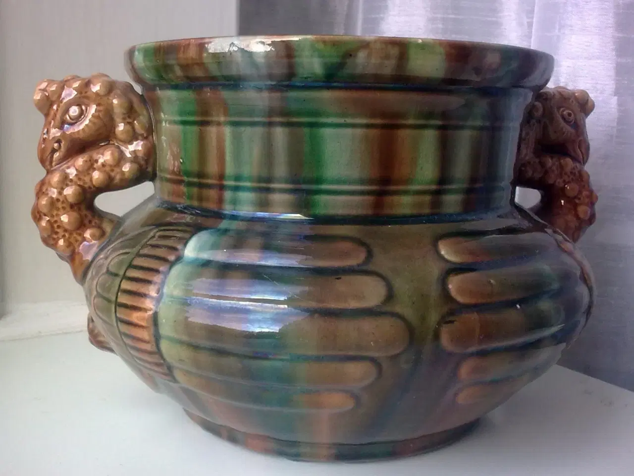 Billede 11 - Potteplante KÆMPE ler krukke DK løbeglasur